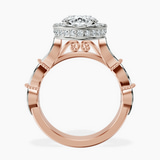 9ct Rose Gold Micaela Halo Lab Diamond Ring side right image one