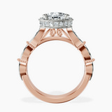 14kt Rose Gold Micaela Halo Lab Diamond Ring side right image one