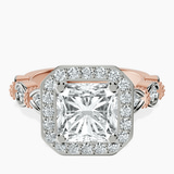10kt Rose Gold Micaela Halo Lab Diamond Ring front image