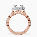 10kt Rose Gold Micaela Halo Lab Diamond Ring side right image one