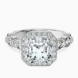 Platinum Micaela Halo Lab Diamond Ring front image