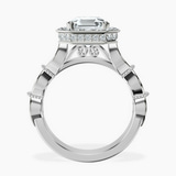 Platinum Micaela Halo Lab Diamond Ring side right image one