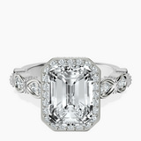 Platinum Micaela Halo Lab Diamond Ring front image