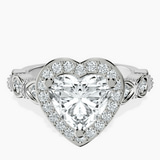 Platinum Micaela Halo Lab Diamond Ring front image