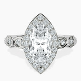 Platinum Micaela Halo Lab Diamond Ring front image