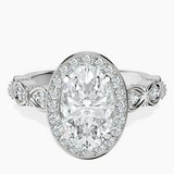 Platinum Micaela Halo Lab Diamond Ring front image