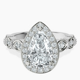 14kt White Gold Micaela Halo Lab Diamond Ring front image