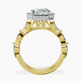 10kt Yellow Gold Micaela Halo Lab Diamond Ring side right image one