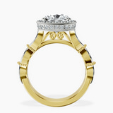 10kt Yellow Gold Micaela Halo Lab Diamond Ring side right image one