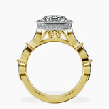 14kt Yellow Gold Micaela Halo Lab Diamond Ring side right image one