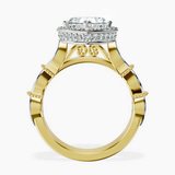 18kt Yellow Gold Micaela Halo Lab Diamond Ring side right image one