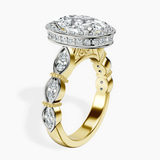 14ct Yellow Gold Micaela Halo Lab Diamond Ring standing product image one