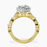 9ct Yellow Gold Micaela Halo Lab Diamond Ring side right image one