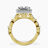 18ct Yellow Gold Micaela Halo Lab Diamond Ring side right image one
