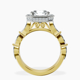 9ct Yellow Gold Micaela Halo Lab Diamond Ring side right image one