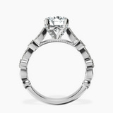 9ct White Gold Filippa Milgrain Lab Diamond Ring side right image one