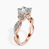 9ct Rose Gold Harlow Twisted Shank Lab Diamond Ring standing product image one
