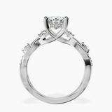 18kt White Gold Harlow Twisted Shank Lab Diamond Ring side right image one