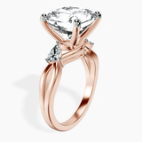 14kt Rose Gold Odette Three Stone Bypass Lab Diamond Ring standing product image one