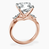 14kt Rose Gold Odette Three Stone Bypass Lab Diamond Ring side right image one