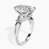 10kt White Gold Odette Three Stone Bypass Lab Diamond Ring standing product image one