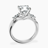 10kt White Gold Odette Three Stone Bypass Lab Diamond Ring side right image one