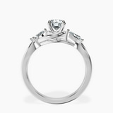 10kt White Gold Odette Three Stone Bypass Lab Diamond Ring side right image one