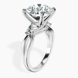 10kt White Gold Odette Three Stone Bypass Lab Diamond Ring standing product image one