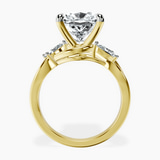 10kt Yellow Gold Odette Three Stone Bypass Lab Diamond Ring side right image one