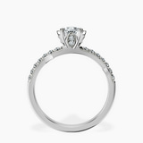 Platinum Phoebe Twigs Lab Diamond Ring side right image one