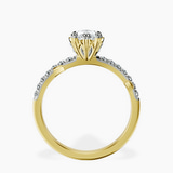 10kt Yellow Gold Phoebe Twigs Lab Diamond Ring side right image one