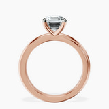 9ct Rose Gold Juniper Crossover Solitaire Lab Diamond Ring side right image one