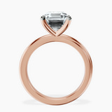 10kt Rose Gold Juniper Crossover Solitaire Lab Diamond Ring side right image one