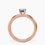 10kt Rose Gold Juniper Crossover Solitaire Lab Diamond Ring side right image one