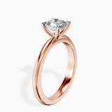 18kt Rose Gold Juniper Crossover Solitaire Lab Diamond Ring standing product image one