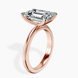 14kt Rose Gold Juniper Crossover Solitaire Lab Diamond Ring standing product image one