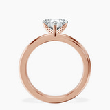 18kt Rose Gold Juniper Crossover Solitaire Lab Diamond Ring side right image one
