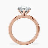 10kt Rose Gold Juniper Crossover Solitaire Lab Diamond Ring side right image one