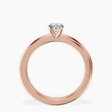 10kt Rose Gold Juniper Crossover Solitaire Lab Diamond Ring side right image one