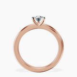 10kt Rose Gold Juniper Crossover Solitaire Lab Diamond Ring side right image one