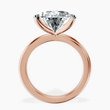 14kt Rose Gold Juniper Crossover Solitaire Lab Diamond Ring side right image one
