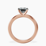 18kt Rose Gold Juniper Crossover Solitaire Lab Diamond Ring side right image one