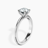 10kt White Gold Juniper Crossover Solitaire Lab Diamond Ring standing product image one