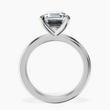 10kt White Gold Juniper Crossover Solitaire Lab Diamond Ring side right image one