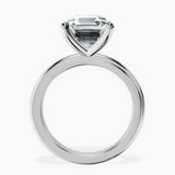 10kt White Gold Juniper Crossover Solitaire Lab Diamond Ring side right image one