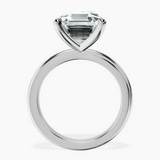 10kt White Gold Juniper Crossover Solitaire Lab Diamond Ring side right image one