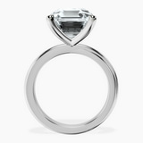 10kt White Gold Juniper Crossover Solitaire Lab Diamond Ring side right image one
