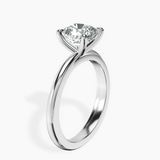 9ct White Gold Juniper Crossover Solitaire Lab Diamond Ring standing product image one