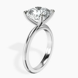 10kt White Gold Juniper Crossover Solitaire Lab Diamond Ring standing product image one