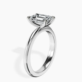 9ct White Gold Juniper Crossover Solitaire Lab Diamond Ring standing product image one